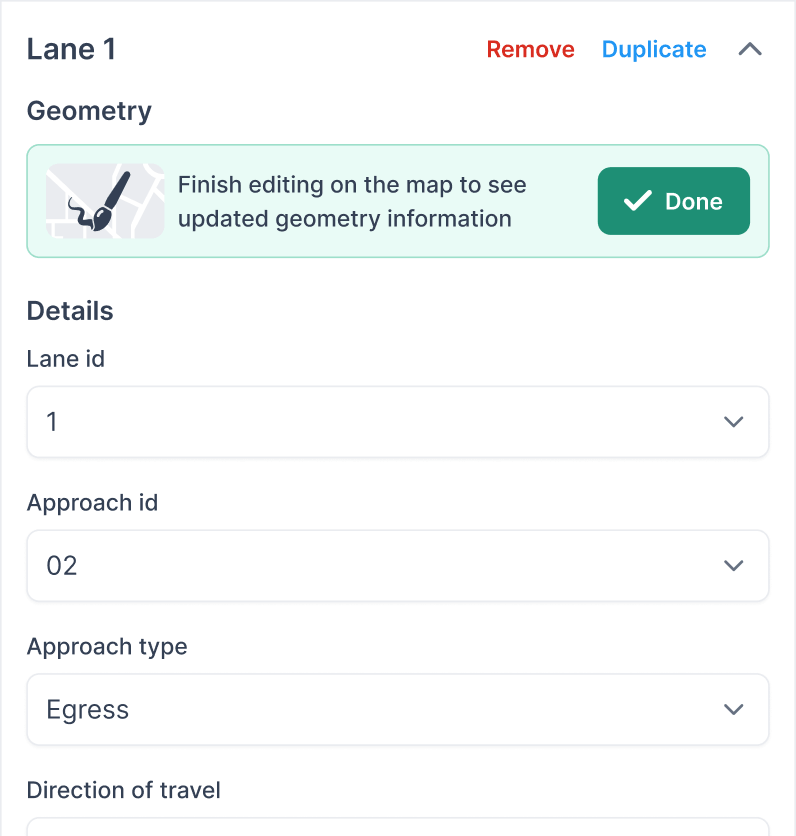 MAP lane Geometry